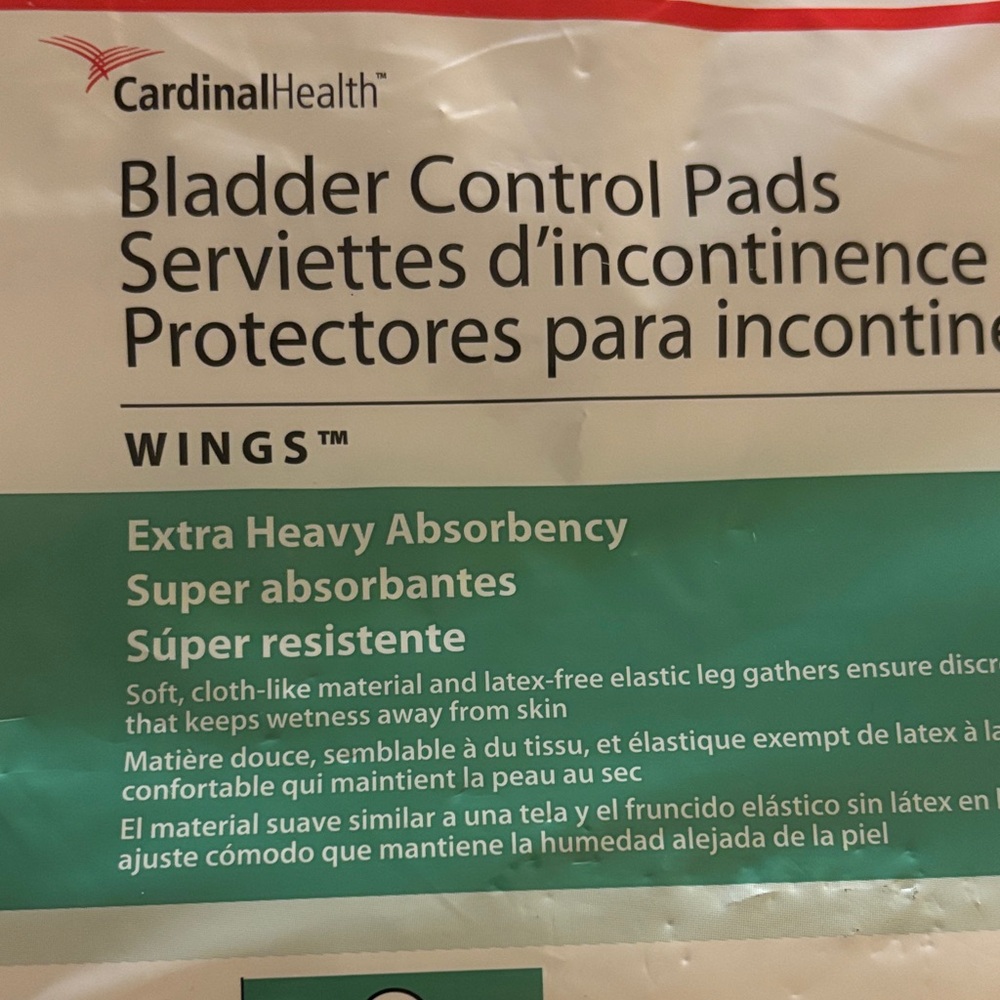 Cardinal Health WINGS™ Bladder Control Pads – Extra Heavy Absorbency (42 Count)